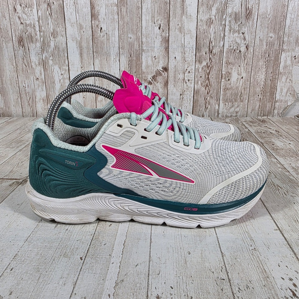 Altra Torin 5 Womens Running Shoes Gray Teal Pink AL0A547X325 Size 8